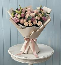 Букет цветов из:  Розы и Лизиантусы #REPLACE_PRED# Юркино