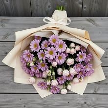 Букет цветов из:  Розы и Хризантемы в Юркино
