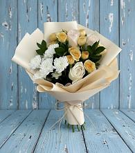 Букет цветов из:  Розы и Хризантемы в Юркино