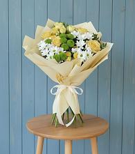 Букет цветов из:  Хризантемы и Розы в Юркино